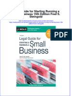 Download textbook Legal Guide For Starting Running A Small Business 15Th Edition Fred S Steingold ebook all chapter pdf 