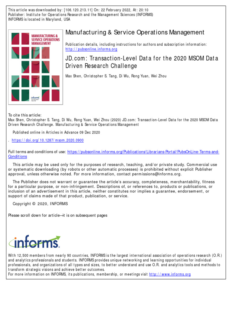 课后阅读msom 2020JDdata | PDF | E Commerce | Product (Business)