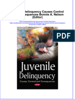 PDF Juvenile Delinquency Causes Control and Consequences Bonnie A Nelson Editor Ebook Full Chapter