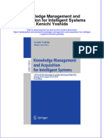 Textbook Knowledge Management and Acquisition For Intelligent Systems Kenichi Yoshida Ebook All Chapter PDF