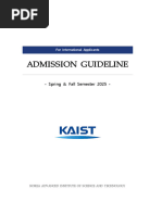 KAIST 2026 Undergraduate Admission Guide | PDF | University And College ...