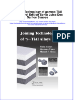 Download textbook Joining Technology Of Gamma Tial Alloys First Edition Sonia Luisa Dos Santos Simoes ebook all chapter pdf 