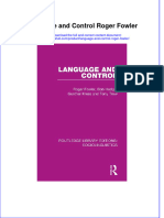 Download pdf Language And Control Roger Fowler ebook full chapter 