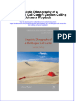 Download textbook Linguistic Ethnography Of A Multilingual Call Center London Calling Johanna Woydack ebook all chapter pdf 