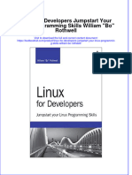 Download textbook Linux For Developers Jumpstart Your Linux Programming Skills William Bo Rothwell ebook all chapter pdf 