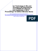 Textbook Information Technology in Bio and Medical Informatics 5Th International Conference Itbam 2014 Munich Germany September 2 2014 Proceedings 1St Edition Miroslav Bursa Ebook All Chapter PDF