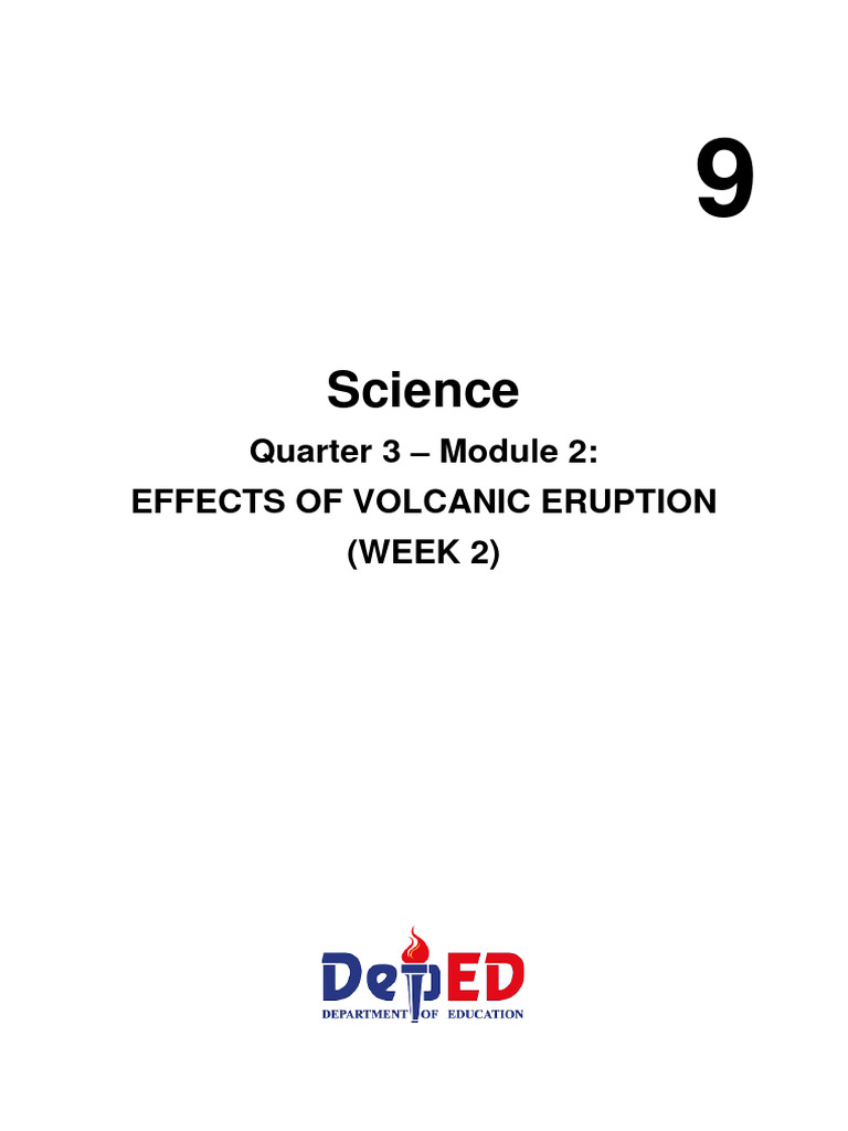 Sci 9 Q3 Module 2 Week 2 | PDF | Volcano | Types Of Volcanic Eruptions