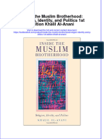 Textbook Inside The Muslim Brotherhood Religion Identity and Politics 1St Edition Khalil Al Anani Ebook All Chapter PDF