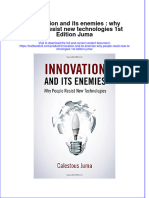 Textbook Innovation and Its Enemies Why People Resist New Technologies 1St Edition Juma Ebook All Chapter PDF