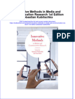 Download textbook Innovative Methods In Media And Communication Research 1St Edition Sebastian Kubitschko ebook all chapter pdf 