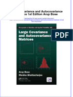 Download textbook Large Covariance And Autocovariance Matrices 1St Edition Arup Bose ebook all chapter pdf 