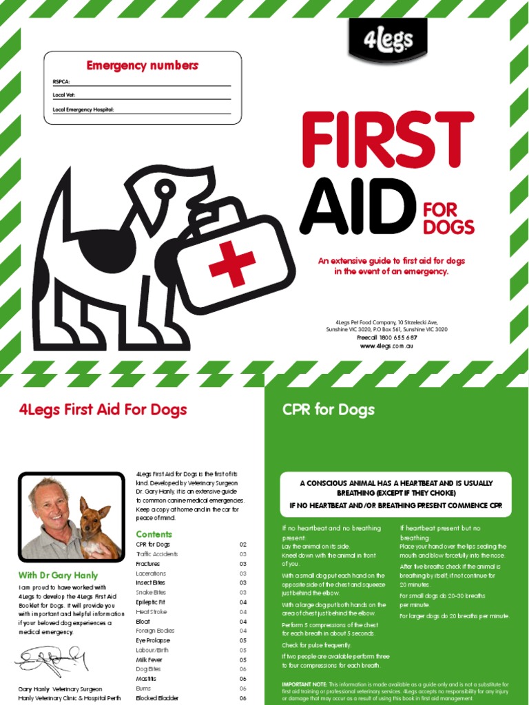 4legs First Aid Brochure | PDF | First Aid | Cardiopulmonary Resuscitation