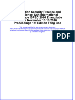 Full Chapter Information Security Practice and Experience 12Th International Conference Ispec 2016 Zhangjiajie China November 16 18 2016 Proceedings 1St Edition Feng Bao PDF