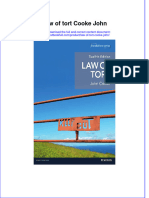 Textbook Law of Tort Cooke John Ebook All Chapter PDF