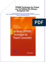 Download textbook M Mode Svpwm Technique For Power Converters 1St Edition Bo Zhang Dongyuan Qiu ebook all chapter pdf 