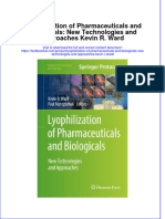 Textbook Lyophilization of Pharmaceuticals and Biologicals New Technologies and Approaches Kevin R Ward Ebook All Chapter PDF