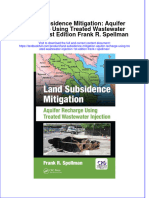 Download textbook Land Subsidence Mitigation Aquifer Recharge Using Treated Wastewater Injection 1St Edition Frank R Spellman ebook all chapter pdf 