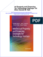 Textbook Intellectual Property and Financing Strategies For Technology Startups 1St Edition Gerald B Halt Ebook All Chapter PDF
