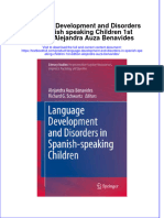 Textbook Language Development and Disorders in Spanish Speaking Children 1St Edition Alejandra Auza Benavides Ebook All Chapter PDF