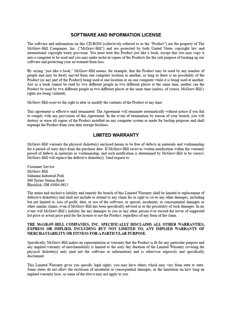 Software_License | PDF | Implied Warranty | Damages