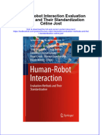 PDF Human Robot Interaction Evaluation Methods and Their Standardization Celine Jost Ebook Full Chapter