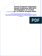 Intelligent Human Computer Interaction 8th International Conference IHCI 2016 Pilani India December 12 13 2016 Proceedings 1st Edition Anupam Basu