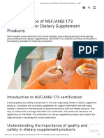 The Importance of NSF - ANSI 173 Certification For Dietary