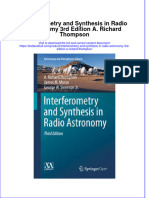 Textbook Interferometry and Synthesis in Radio Astronomy 3Rd Edition A Richard Thompson Ebook All Chapter PDF