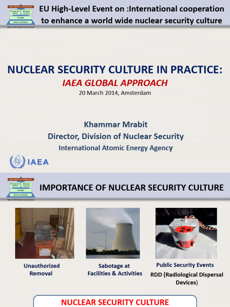 20140320 Nuclear Security Culture In Practice Pdf Nuclear Safety