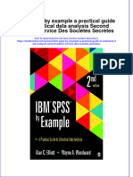 Download pdf Ibm Spss By Example A Practical Guide To Statistical Data Analysis Second Edition Service Des Societes Secretes ebook full chapter 