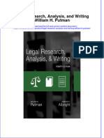 Download textbook Legal Research Analysis And Writing William H Putman ebook all chapter pdf 