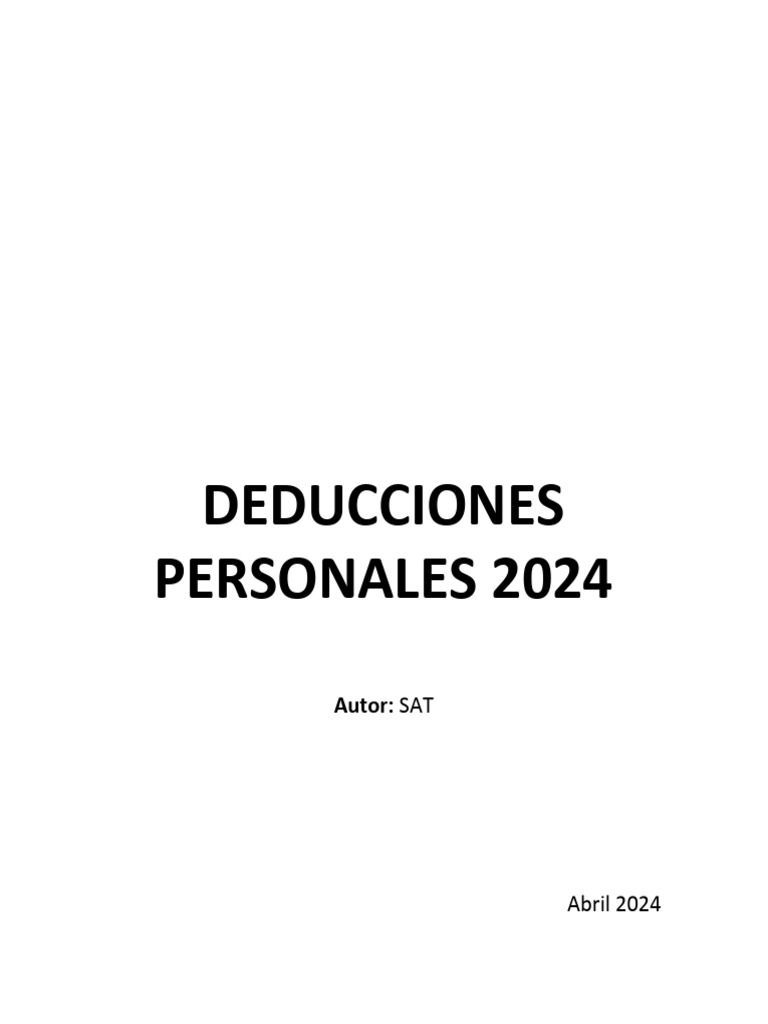 DEDUCCIONES PERSONALES. | PDF | Interés | Tarjeta de débito