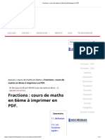 Fractions - Cours de Maths en 6ème À Télécharger en PDF