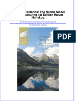 Download textbook Learning Factories The Nordic Model Of Manufacturing 1St Edition Halvor Holtskog ebook all chapter pdf 