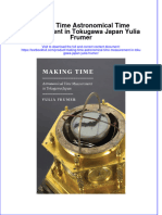 Download textbook Making Time Astronomical Time Measurement In Tokugawa Japan Yulia Frumer ebook all chapter pdf 