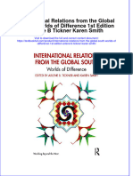 Textbook International Relations From The Global South Worlds of Difference 1St Edition Arlene B Tickner Karen Smith Ebook All Chapter PDF
