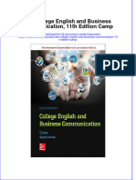 Full Chapter Ise College English and Business Communication 11Th Edition Camp PDF