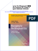 Textbook Managing by The Bhagavad Gita Timeless Lessons For Today S Managers Satinder Dhiman Ebook All Chapter PDF