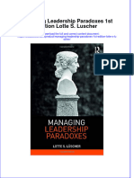 Textbook Managing Leadership Paradoxes 1St Edition Lotte S Luscher Ebook All Chapter PDF