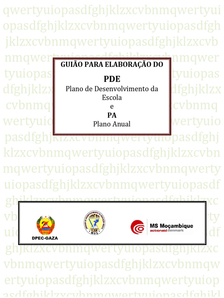 Guião Do PDE | PDF | Lição | Aprendizado