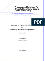 Textbook Lectures Problems and Solutions For Ordinary Differential Equations Second Edition Yuefan Deng Ebook All Chapter PDF