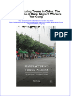 Textbook Manufacturing Towns in China The Governance of Rural Migrant Workers Yue Gong Ebook All Chapter PDF