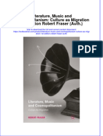 Download textbook Literature Music And Cosmopolitanism Culture As Migration 1St Edition Robert Fraser Auth ebook all chapter pdf 