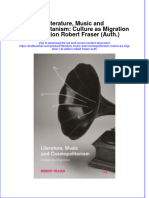 Textbook Literature Music and Cosmopolitanism Culture As Migration 1St Edition Robert Fraser Auth Ebook All Chapter PDF