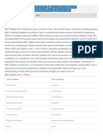 PMT Neet Syllabus 2019 PDF Format