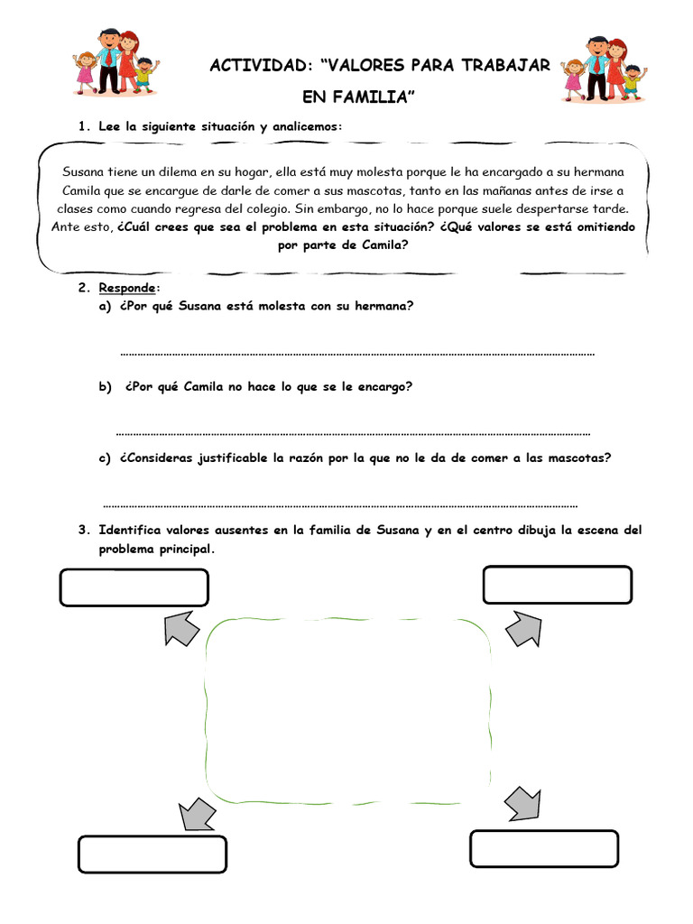 Ficha de Valores para la Familia | PDF