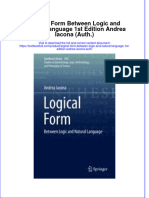 Textbook Logical Form Between Logic and Natural Language 1St Edition Andrea Iacona Auth Ebook All Chapter PDF