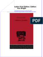 Textbook Logical Studies First Edition Edition Von Wright Ebook All Chapter PDF
