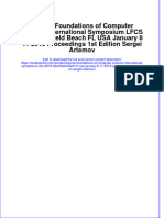 Textbook Logical Foundations of Computer Science International Symposium Lfcs 2018 Deerfield Beach FL Usa January 8 11 2018 Proceedings 1St Edition Sergei Artemov Ebook All Chapter PDF