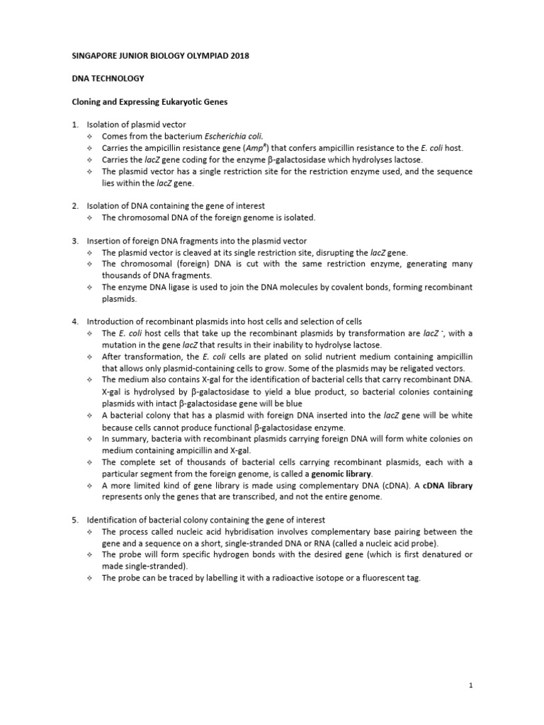 Dna Technology Download Free Pdf Plasmid Polymerase Chain Reaction
